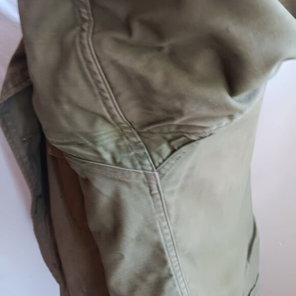 Large Vintage Men's Deck Jacket 60s 70s Vietnam A2 Navy Stenciled Distress - Picture 16 of 16